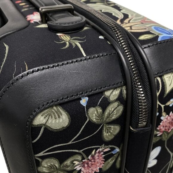 GUCCI Kris Knight Flora Black Red Multi Nylon Leather - Suitcase 1108-072125 - Picture 10 of 14